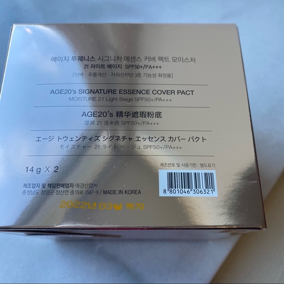 Age 20s Signature Essence Cover Pact Korean Powder Compact, color 21 - Picture 4 of 6